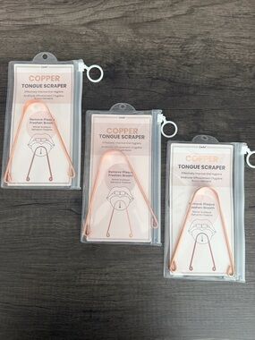 Lindo Pure Copper Tongue Scraper (Lot of 3) - Brand New in Package
